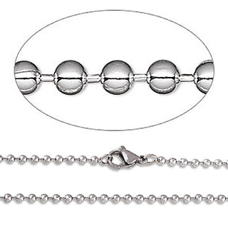 Aluminum Ball Chain Necklace 20" (3mm)