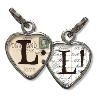 Bubble Heart Initial L