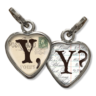 Bubble Heart Initial Y