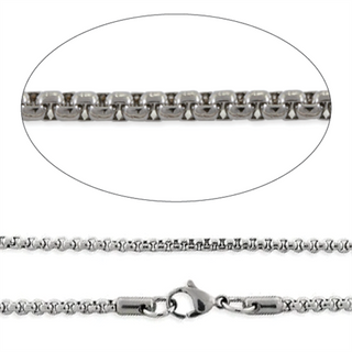 Round Box Link Necklace 22" (3mm)