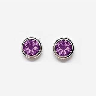 Amethyst (February) Earring Posts