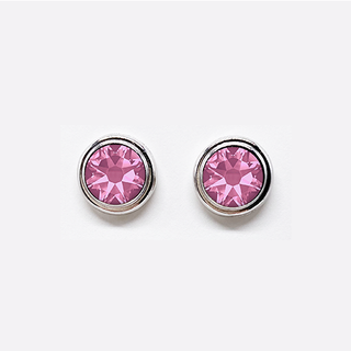 Pink Tourmaline (October) Earring Post